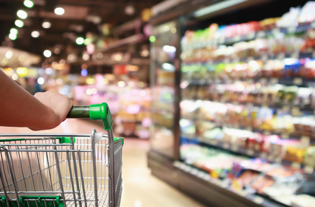 vendas no varejo: foto de supermercado