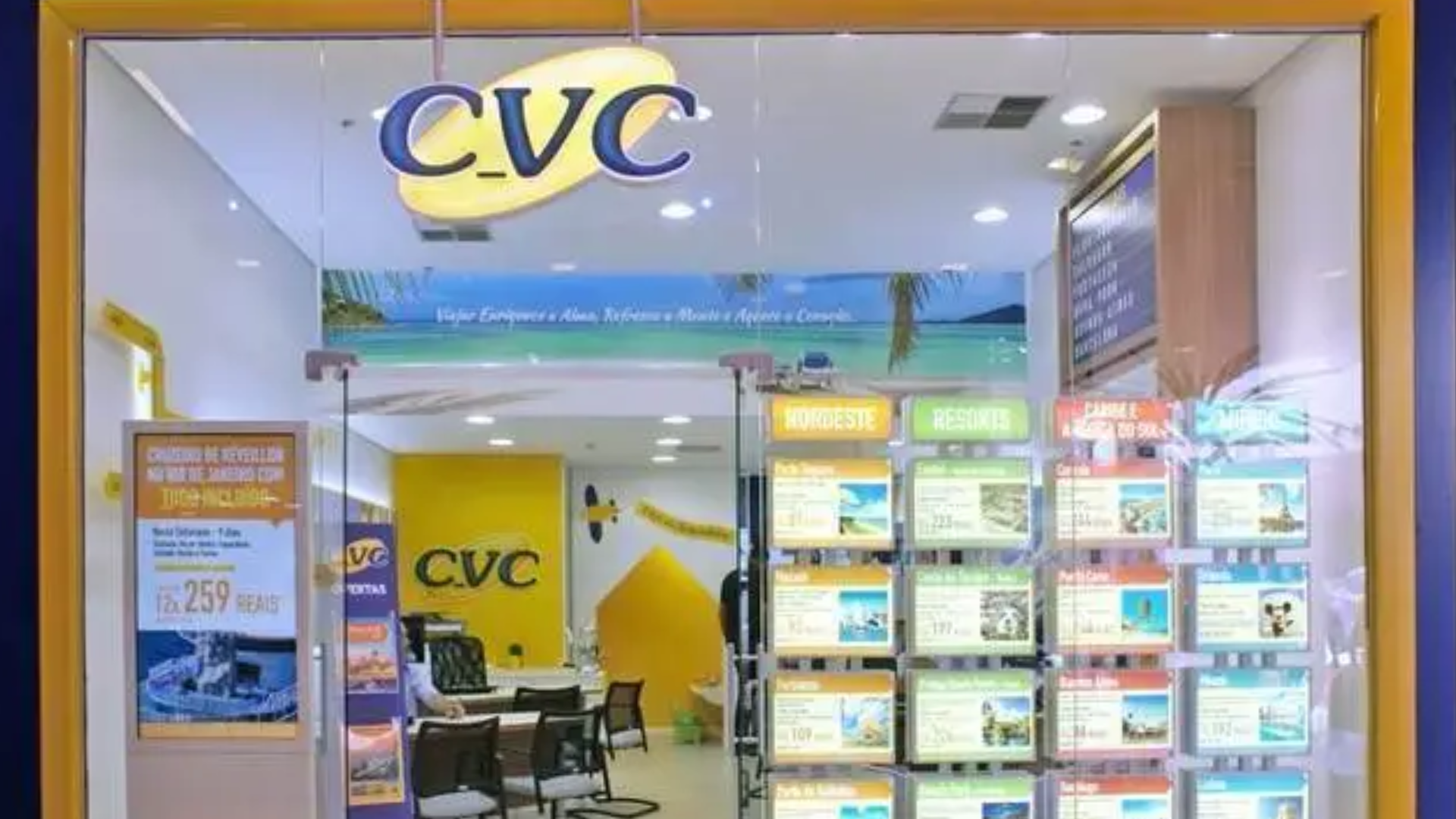 Fachada da CVC Brasil