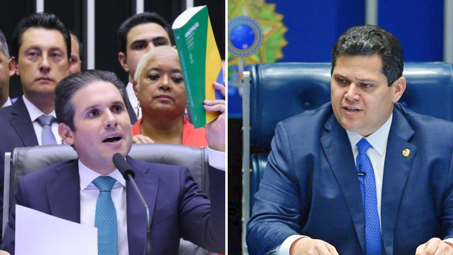 Hugo Motta e Davi Alcolumbre, presidentes da Câmara e do Senado