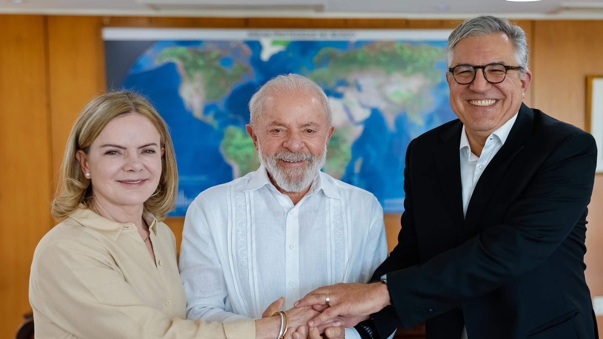 Gleisi Hoffmann, Lula e Padilha