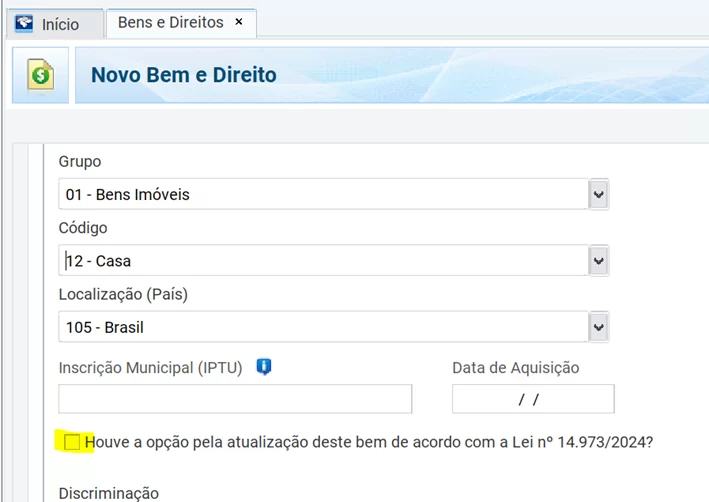 imóvel e IR