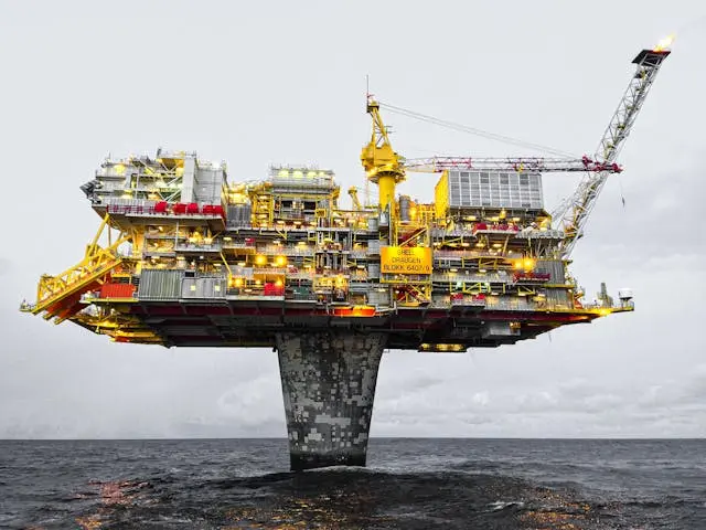 Plataforma para ilustrar preço do petróleo