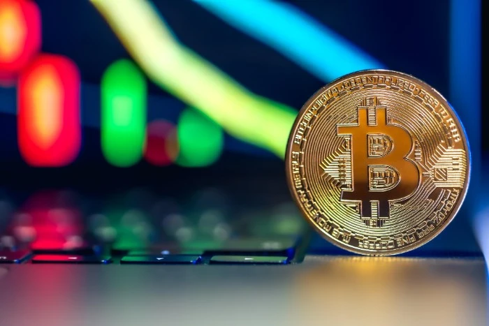 Imagem de bitcoin, que atingiu novas máximas
