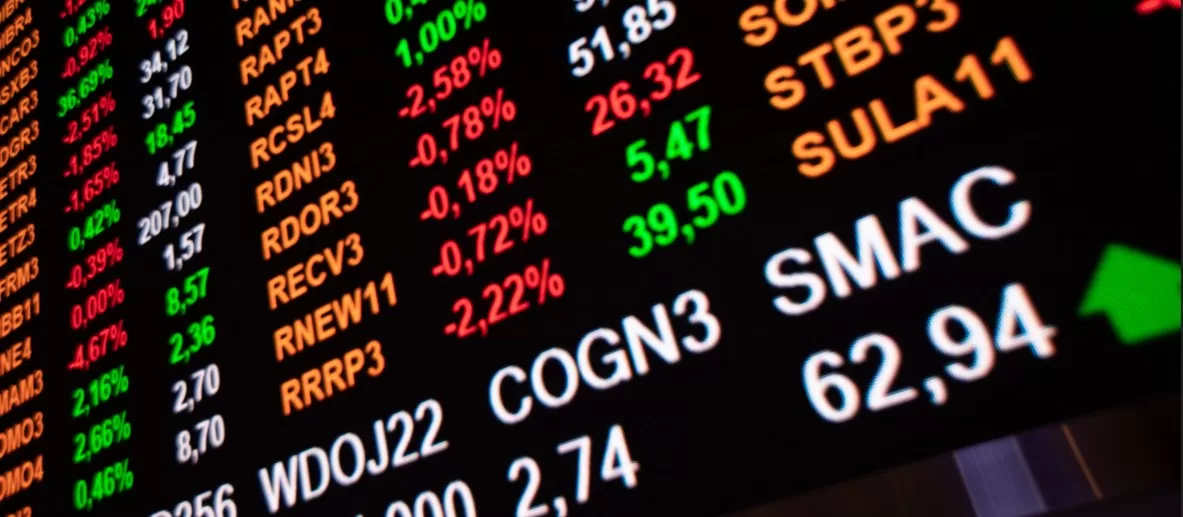 IOF e os impactos na bolsa: imagem de quadro de cotações de ações