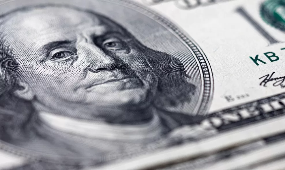 nota de crédito dos EUA: imagem de nota de dólar