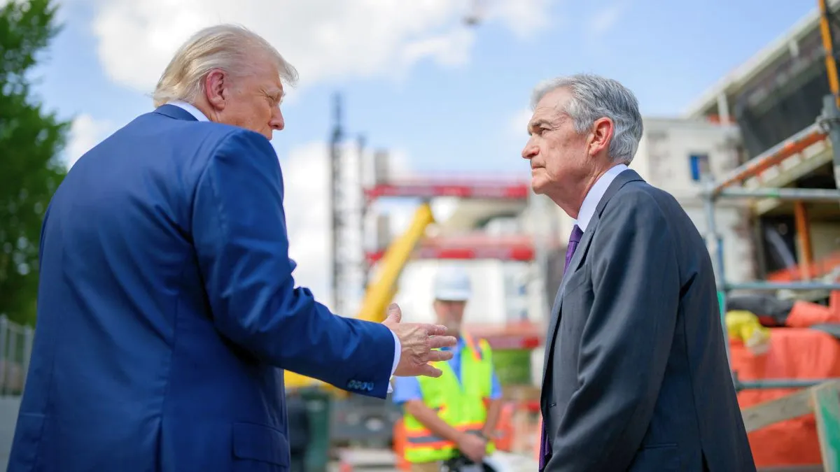 Donald Trump e Jerome Powell.