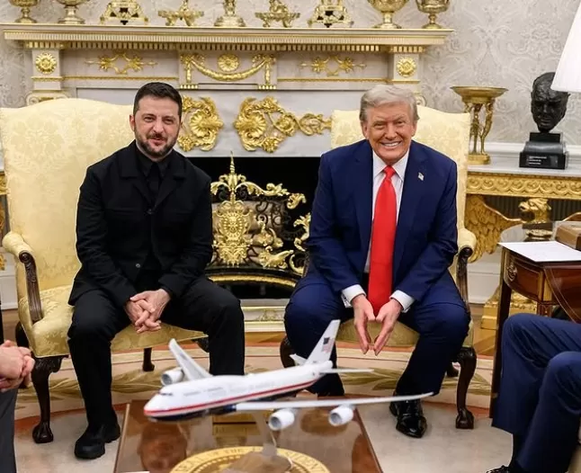 foto de Zelensky e Trump.