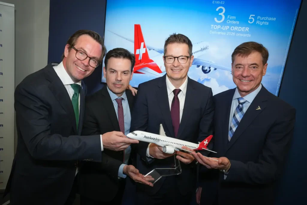 Executivos da Embraer e Helvetic