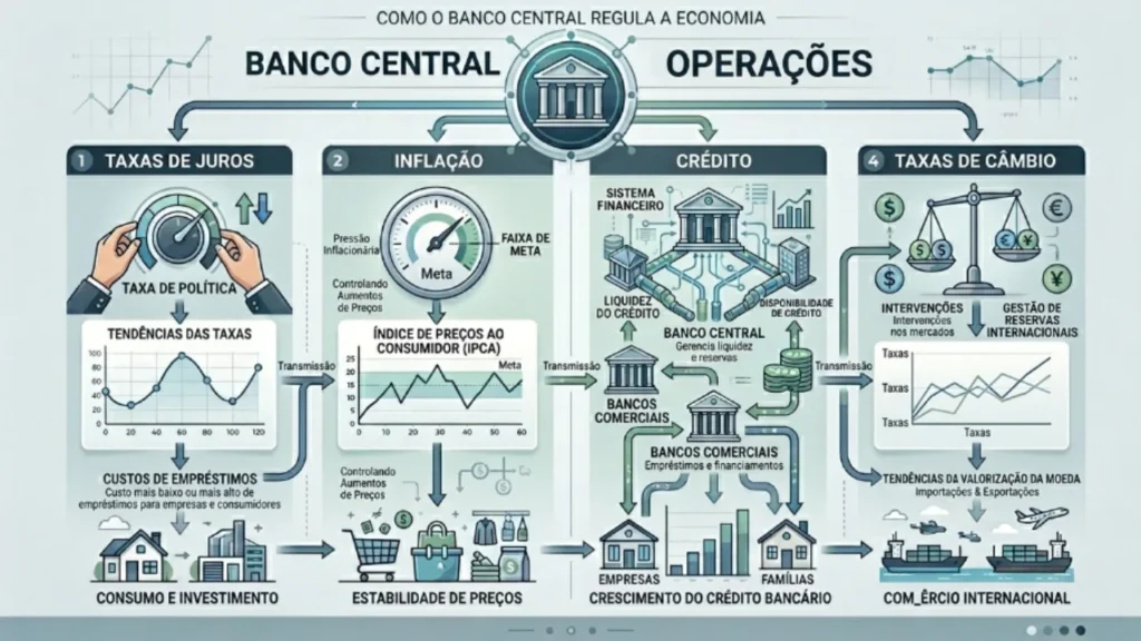 Infográfico funções do banco central
