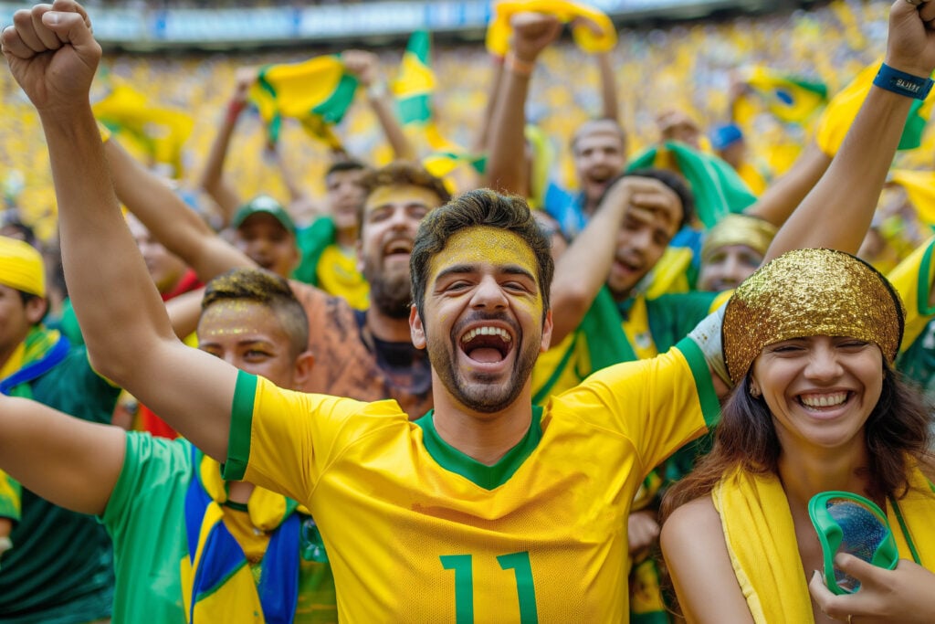 Torcida brasileira versão gerada por IA