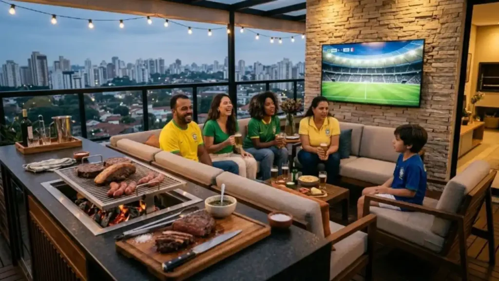 Churrasco jogo do Brasil 