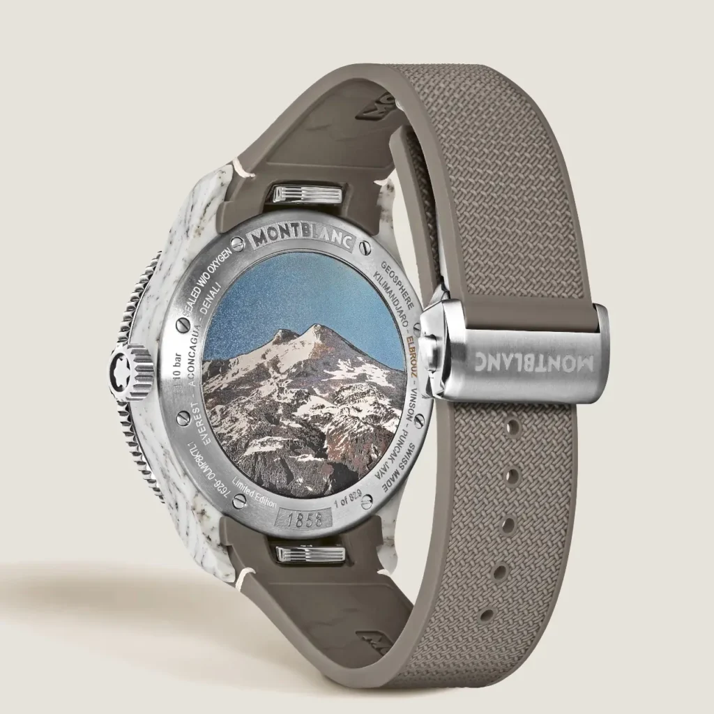 relógio Montblanc com cinzas vulcânicas
