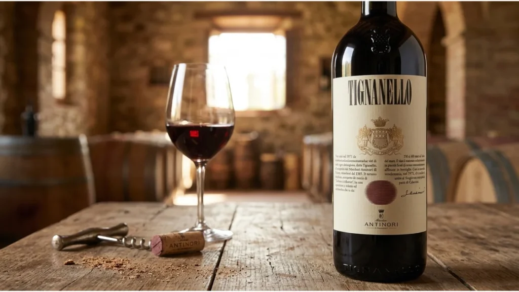 Tignanello, um dos rótulos que marcaram a renovação dos vinhos da Toscana.